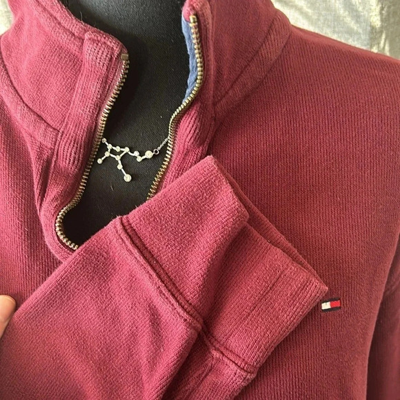 Red Tommy Hilfiger Quarter Zip - Picture 3 of 5